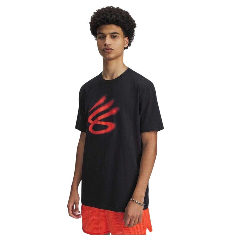 Under Armour Mens Curry Playable TShirt  BlackRed